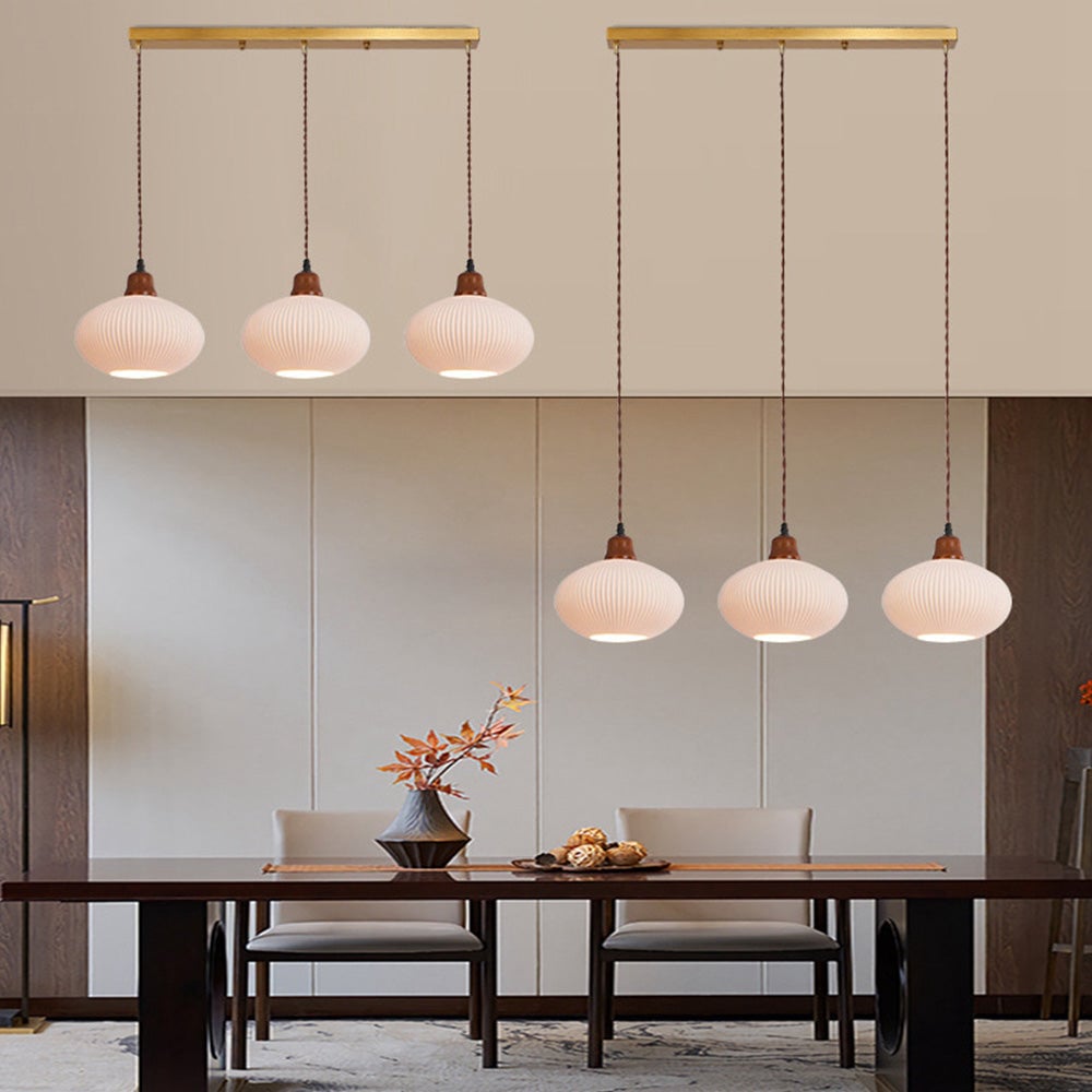 Vintage Nordic Ceramic White Pendant Light For Dining Room - Cueteks