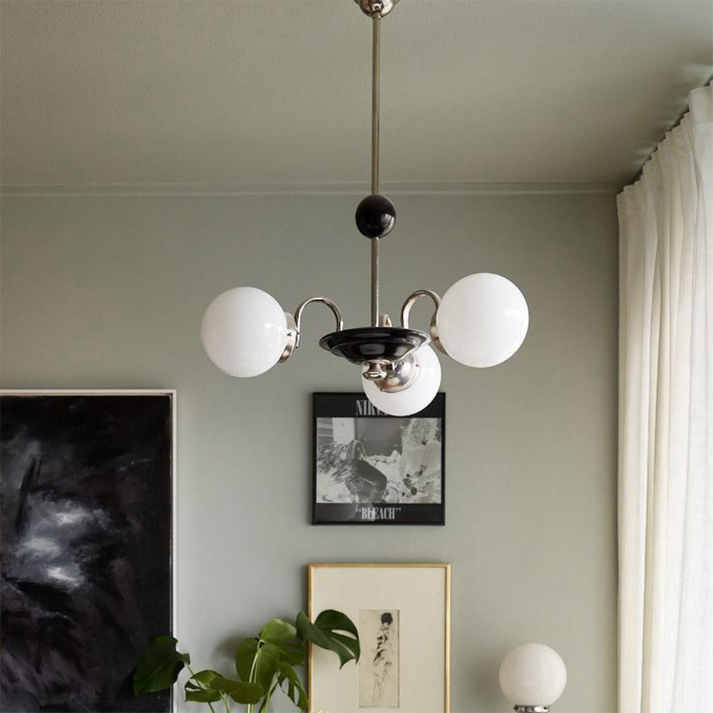 Chrome Chandelier Living Room Lighting Nordic Glass Chandelier - Cueteks