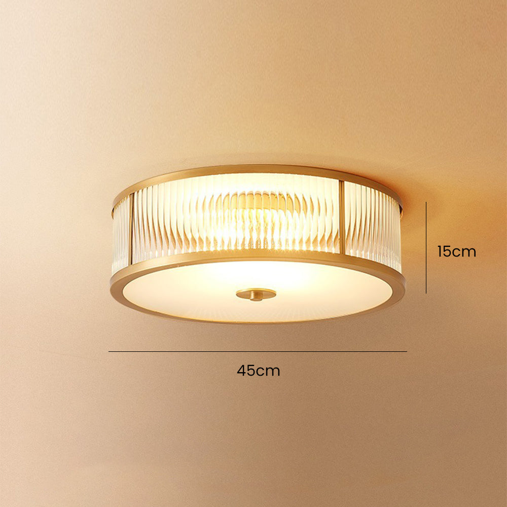 Vintage Round Simple Brass Ceiling Lamps - Cueteks