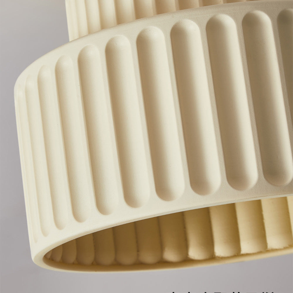 Vintage Cream Style Drum Semi Flush Mount Ceiling Lamp - Cueteks