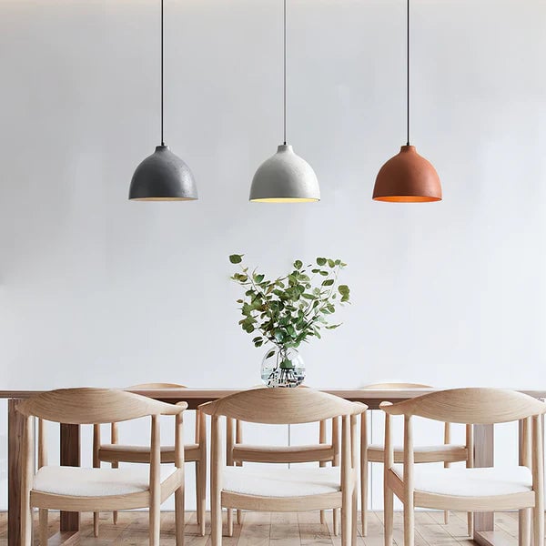 Resin Bowl Pendant Lamp Rustic Pendant Lighting - Cueteks