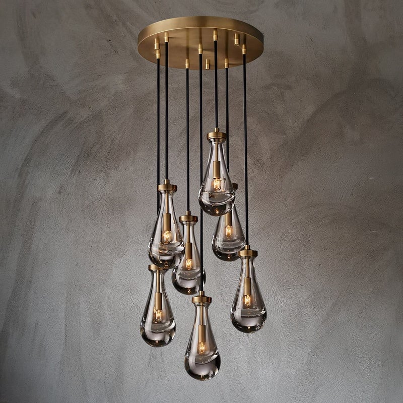 Modern Art Deco Raindrop Chandelier - Cueteks