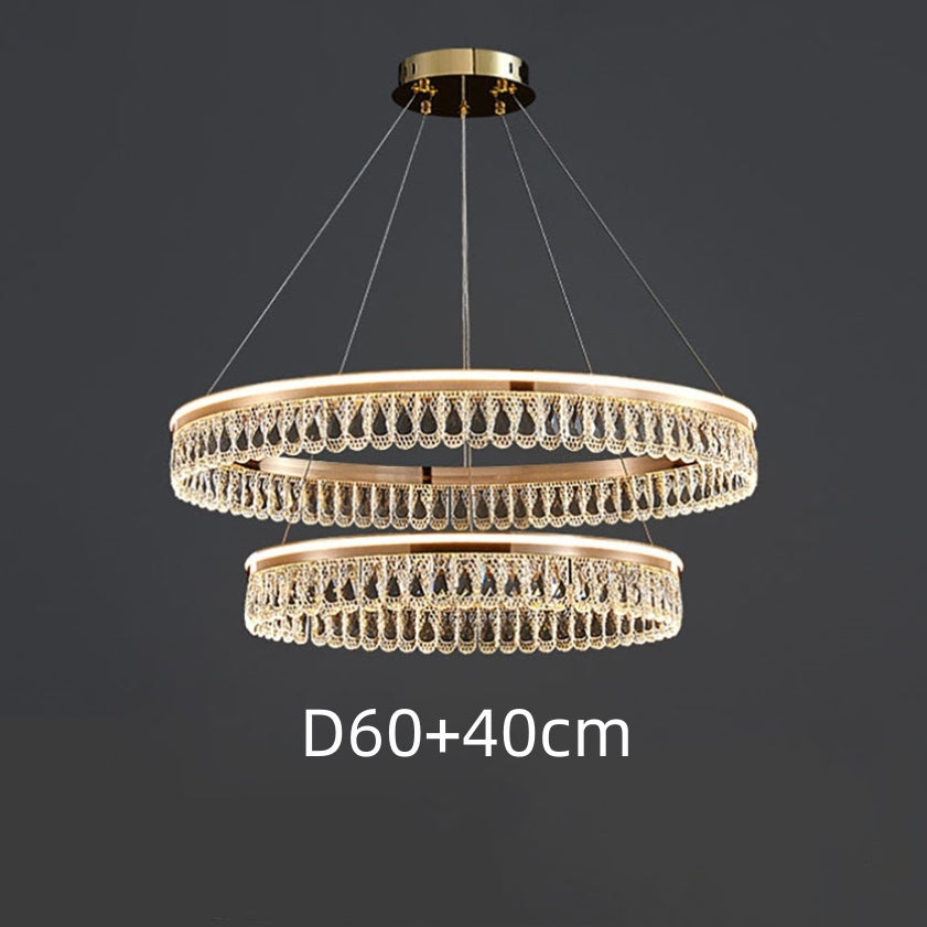 Luxury Large Crystal Ring Chandelier - Cueteks