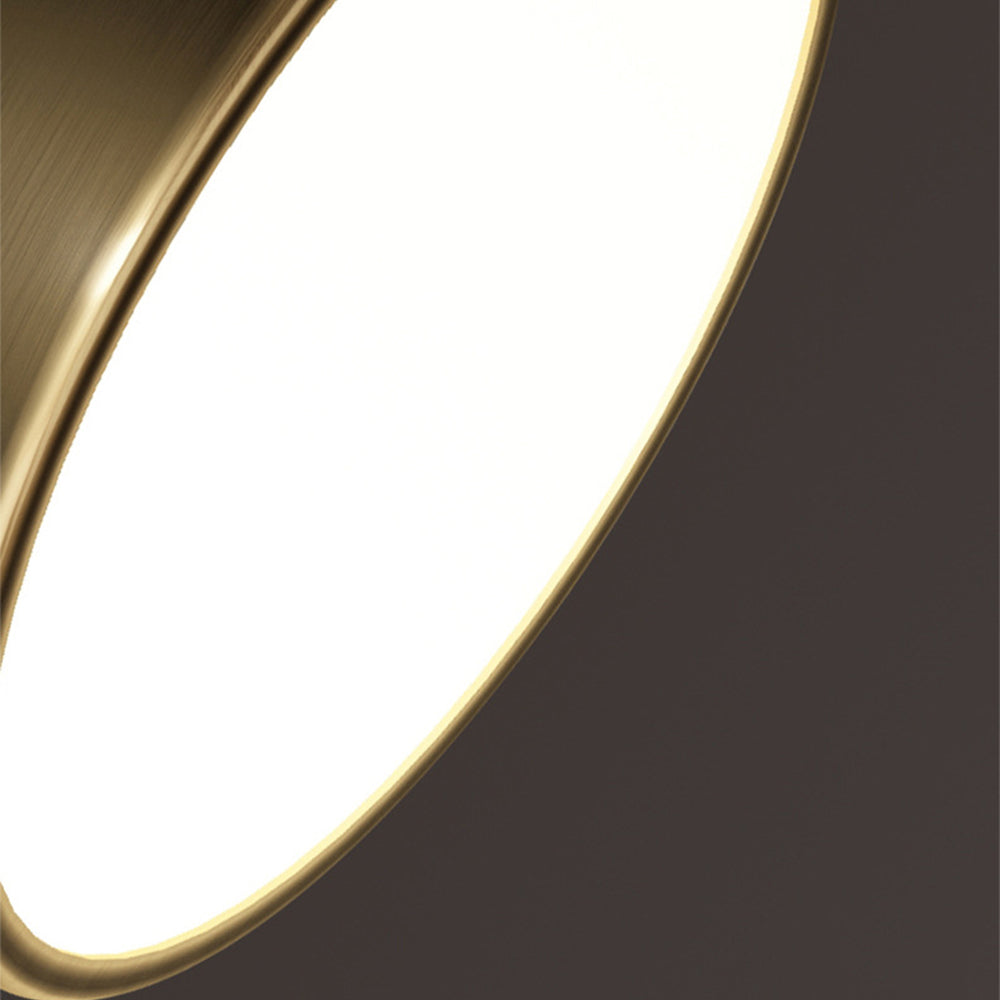 Simple Led Copper Semi Flush Mount Ceiling Light - Cueteks