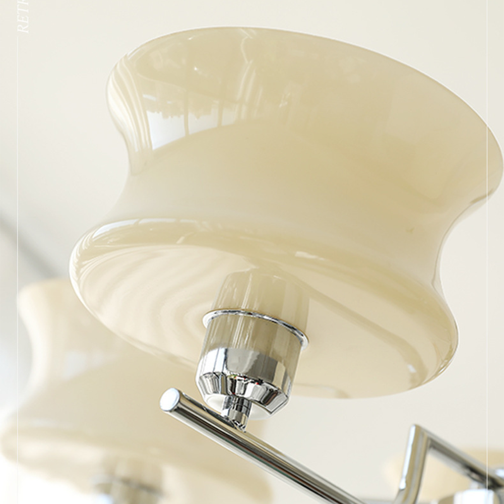 Nordic Belue Brass Glass Chandelier For Dining Room - Cueteks