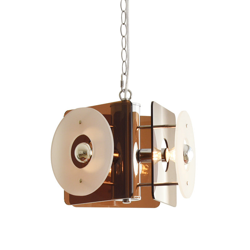 Middle Century Danish Deco Glass Hanging Lights - Cueteks