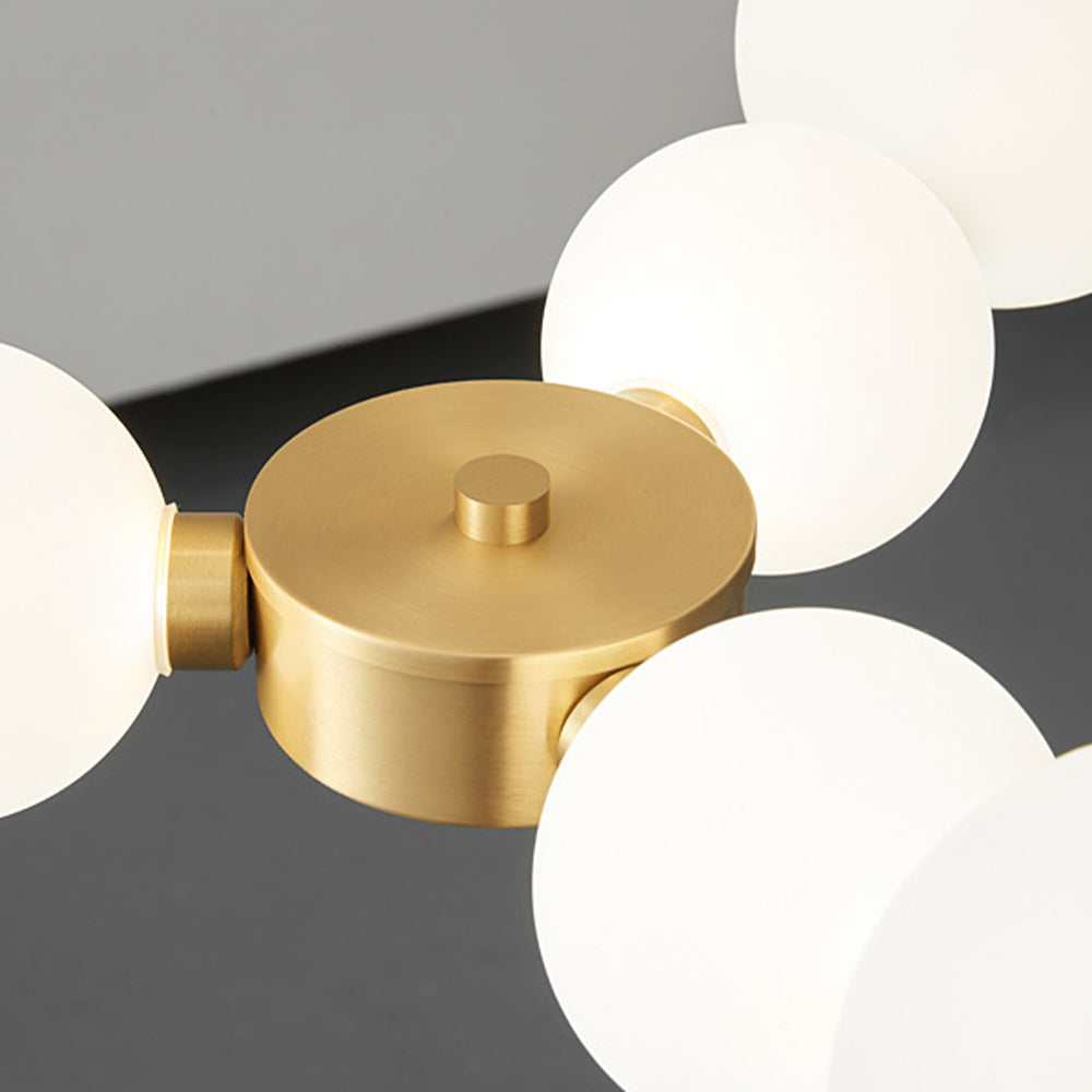 Art Deco White Bubble LED Chandelier For Staircase - Cueteks