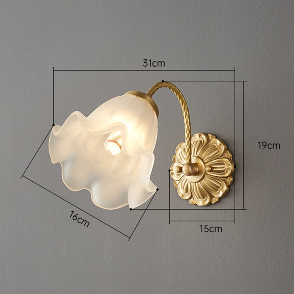 French Living Room Retro Glass Wall Lights - Cueteks
