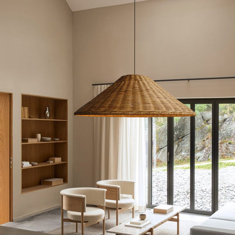 Farmhouse Handmade Rattan Pendant Light - Cueteks