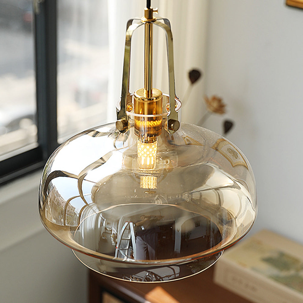 Modern Clear Fish Tank Shaped Glass Pendant Light - Cueteks