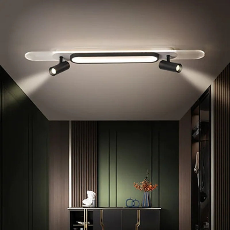 Haney Moderne Dimmbare LED Deckenleuchte mit Strahler für Büro & Esszimmer - Cueteks