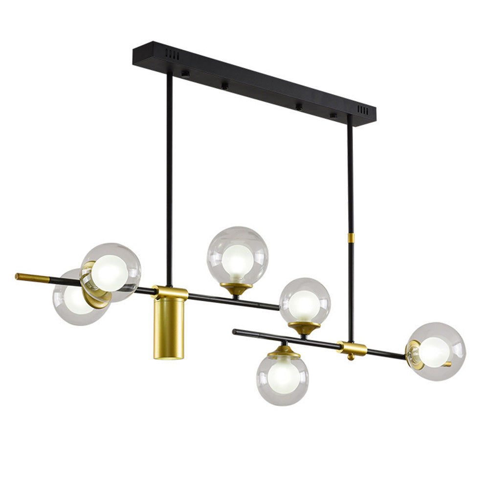 Brass Contemporary LED Chandelier Sputnik Chandelier 7-Light - Cueteks