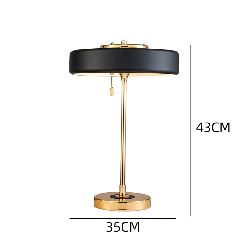 Black Ranger lamp dimension image labelled 43 cm height and 35 cm width