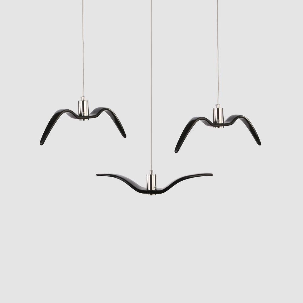 Elegante Seagull Resin Pendelleuchte: Minimalismus trifft modernes Design – Licht in drei Flugphasen! - Cueteks