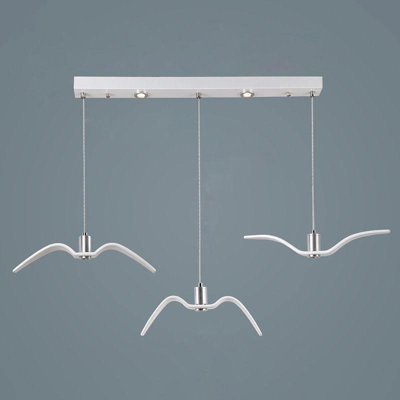 Elegante Seagull Resin Pendelleuchte: Minimalismus trifft modernes Design – Licht in drei Flugphasen! - Cueteks