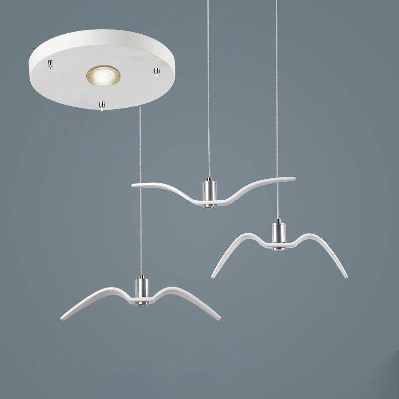 Elegante Seagull Resin Pendelleuchte: Minimalismus trifft modernes Design – Licht in drei Flugphasen! - Cueteks