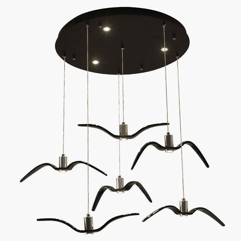Elegante Seagull Resin Pendelleuchte: Minimalismus trifft modernes Design – Licht in drei Flugphasen! - Cueteks