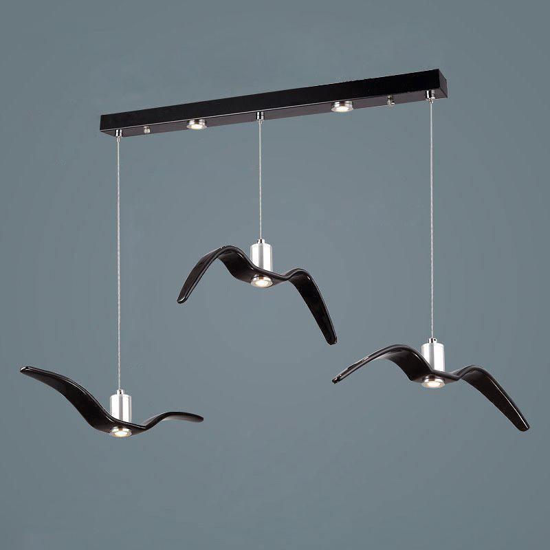 Elegante Seagull Resin Pendelleuchte: Minimalismus trifft modernes Design – Licht in drei Flugphasen! - Cueteks