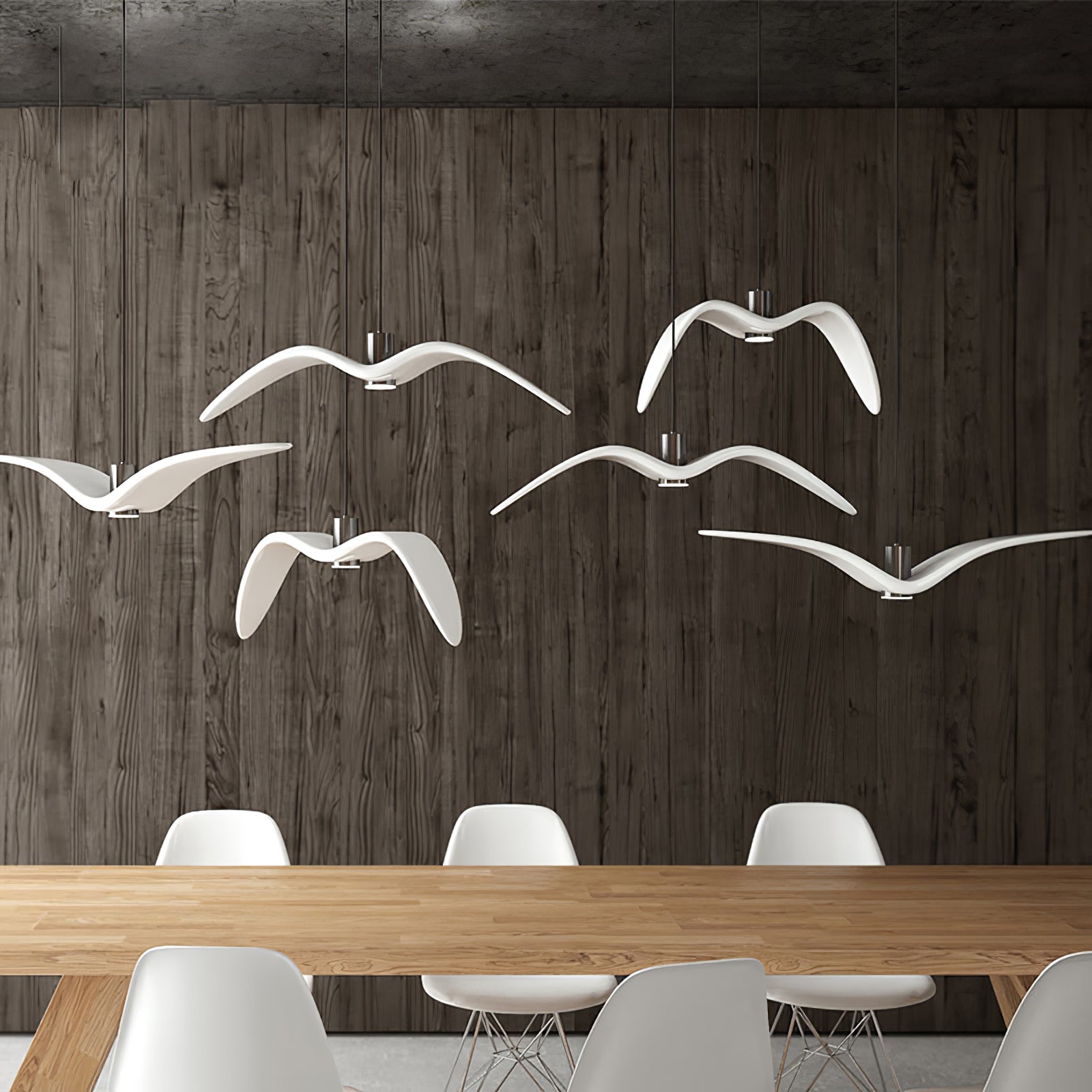 Elegante Seagull Resin Pendelleuchte: Minimalismus trifft modernes Design – Licht in drei Flugphasen! - Cueteks