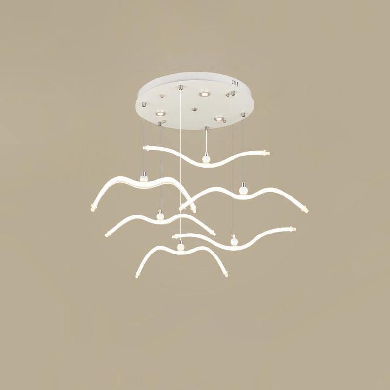 Elegante Seagull Resin Pendelleuchte: Minimalismus trifft modernes Design – Licht in drei Flugphasen! - Cueteks
