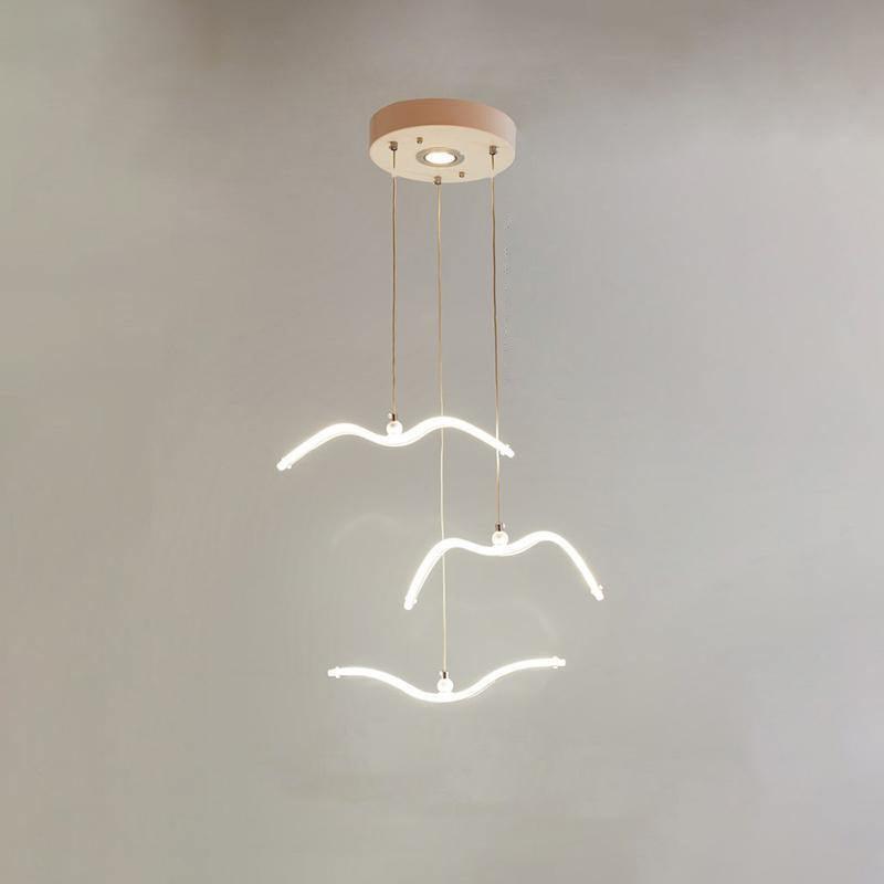 Elegante Seagull Resin Pendelleuchte: Minimalismus trifft modernes Design – Licht in drei Flugphasen! - Cueteks