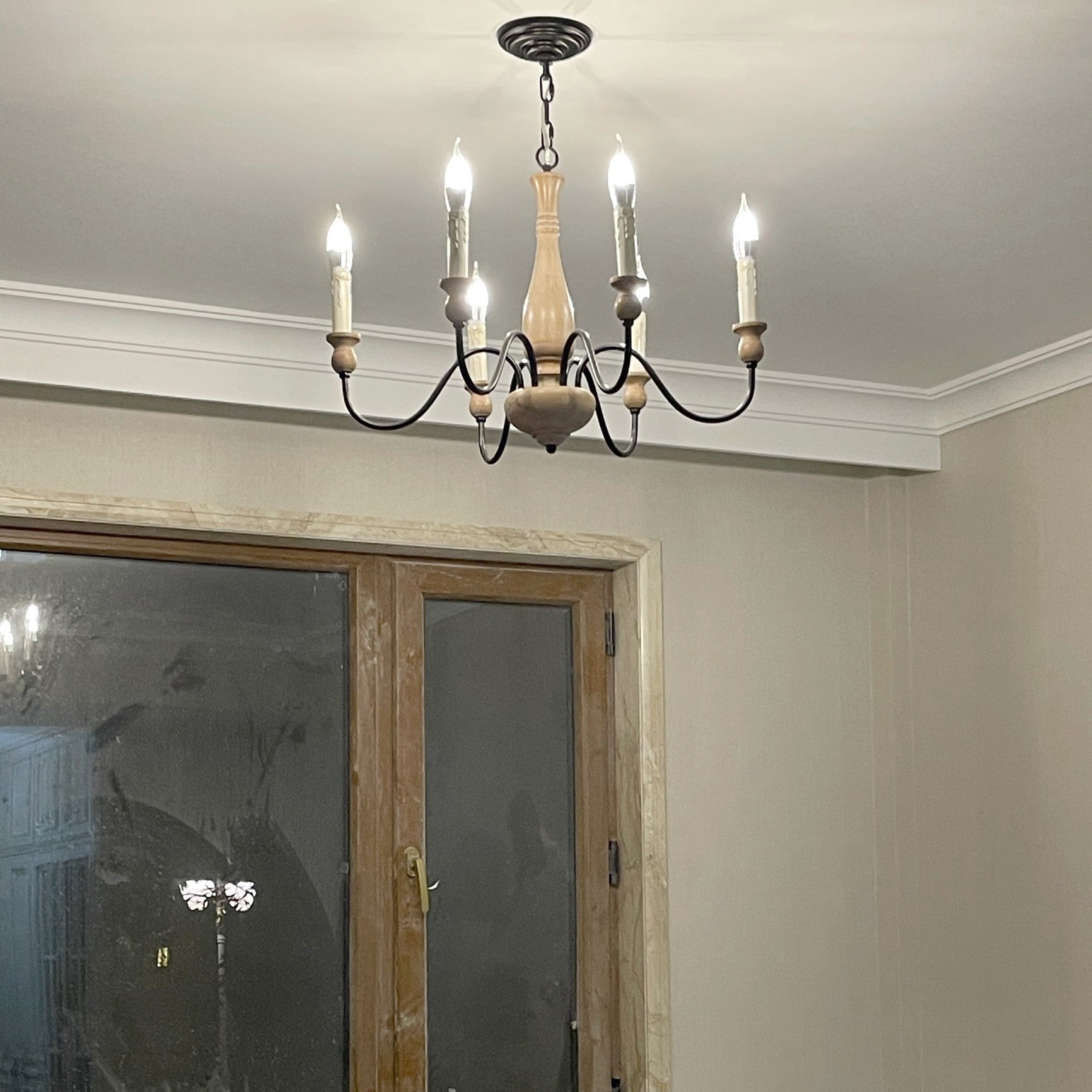Rustic Farmhouse Candlestick Chandelier - Cueteks