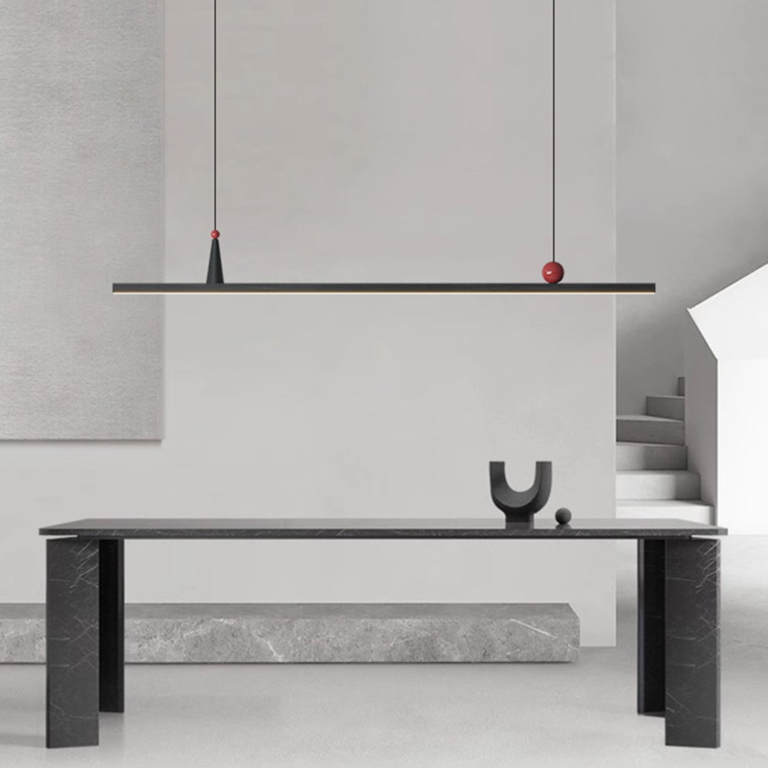 OSBELE Modern Black Linear Chandelier - Cueteks