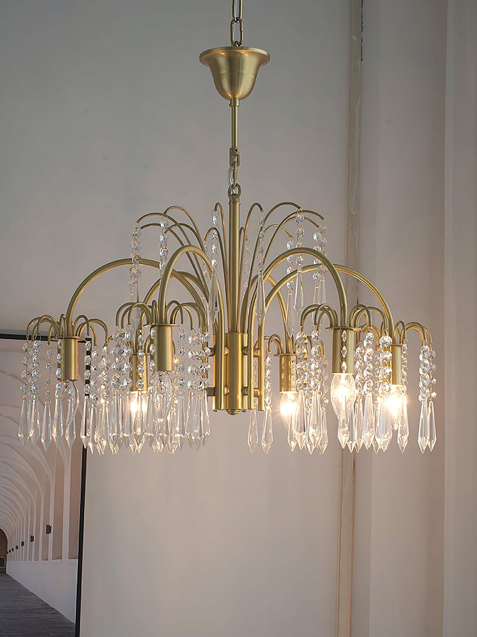 Crystal waterfall chandelier - Cueteks