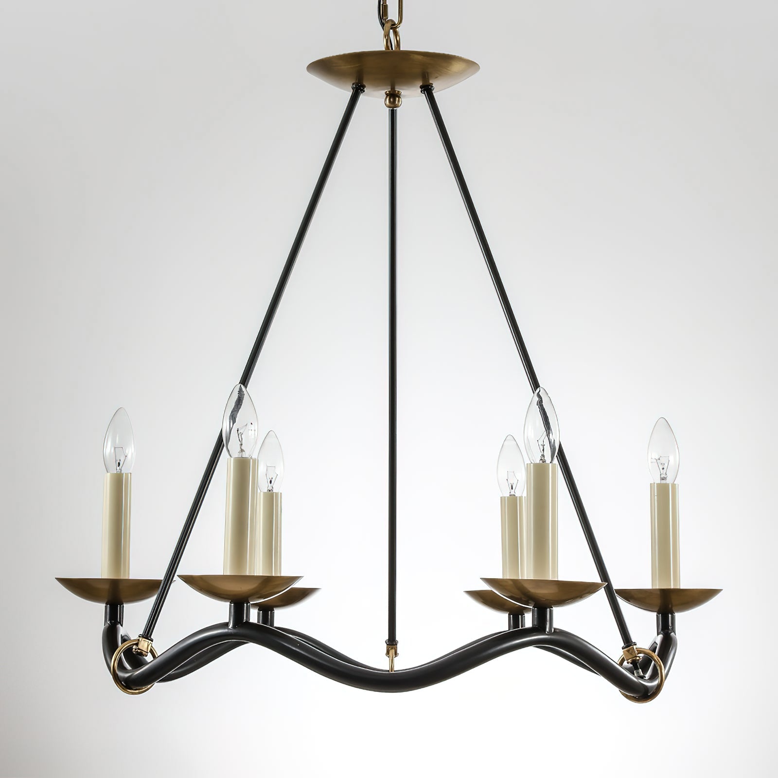 Wavy Arm Candle Chandelier - Cueteks