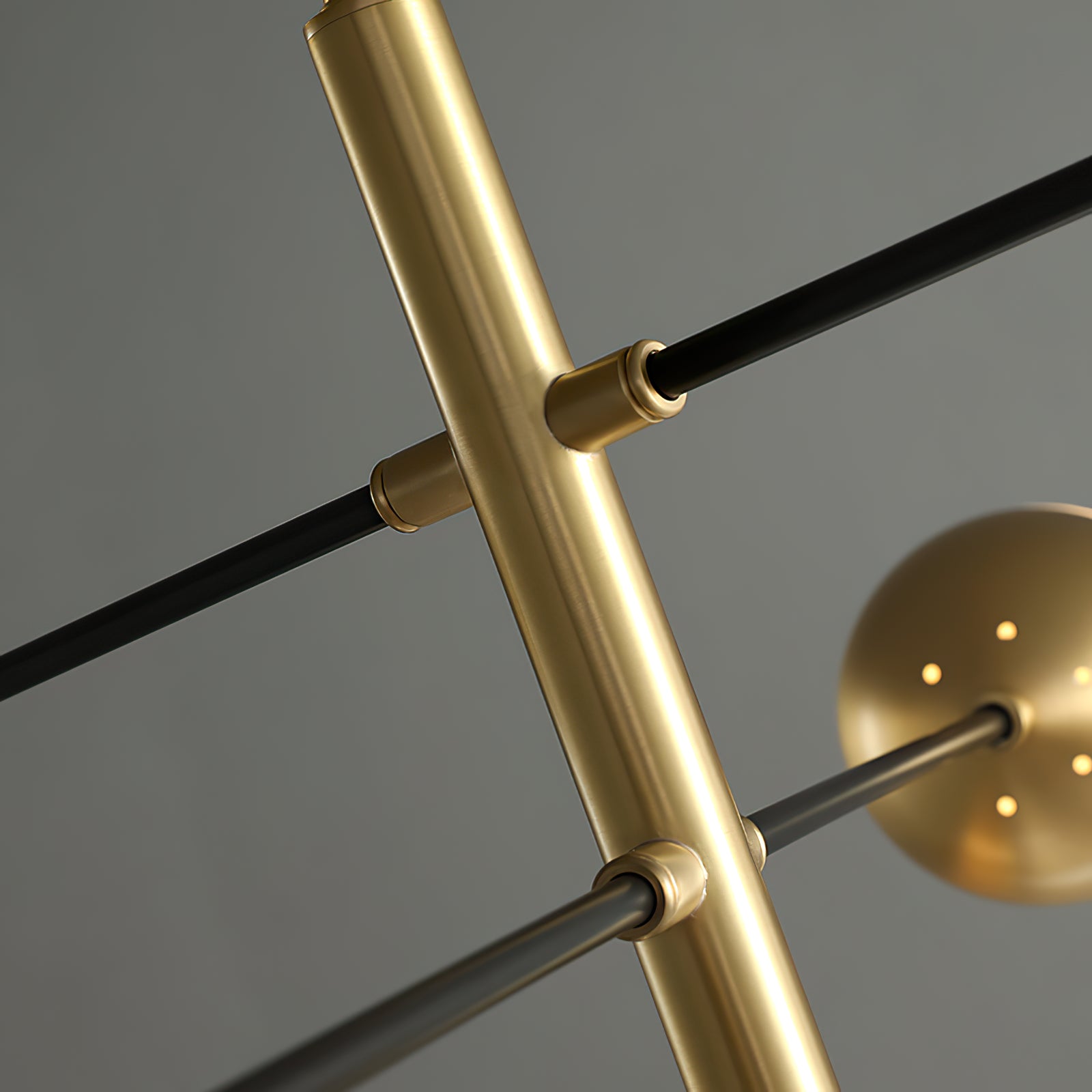 10-Globe Modern Brass Chandelier - Cueteks