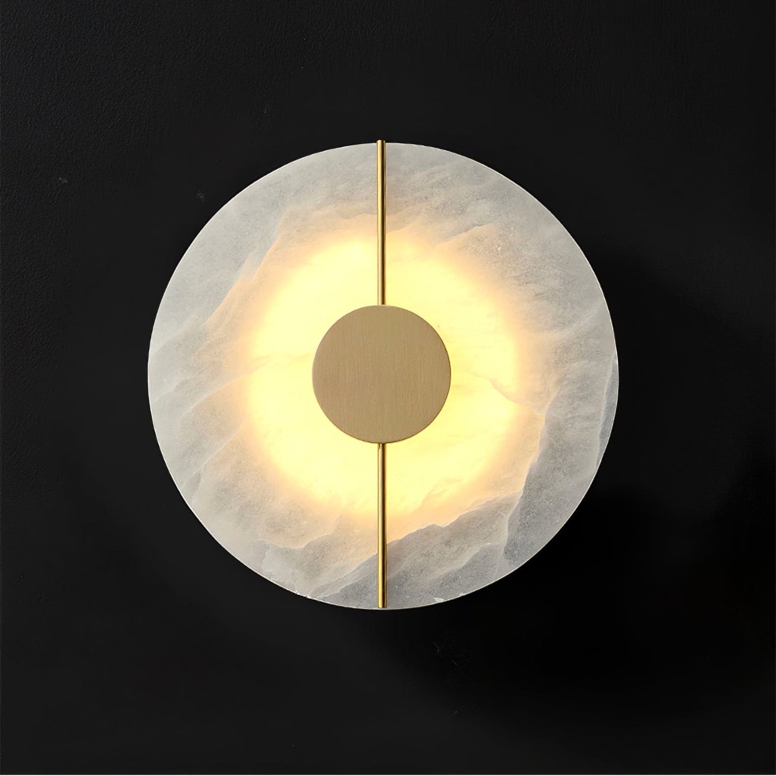Zen Harmony Round Marble Wall Light - Cueteks