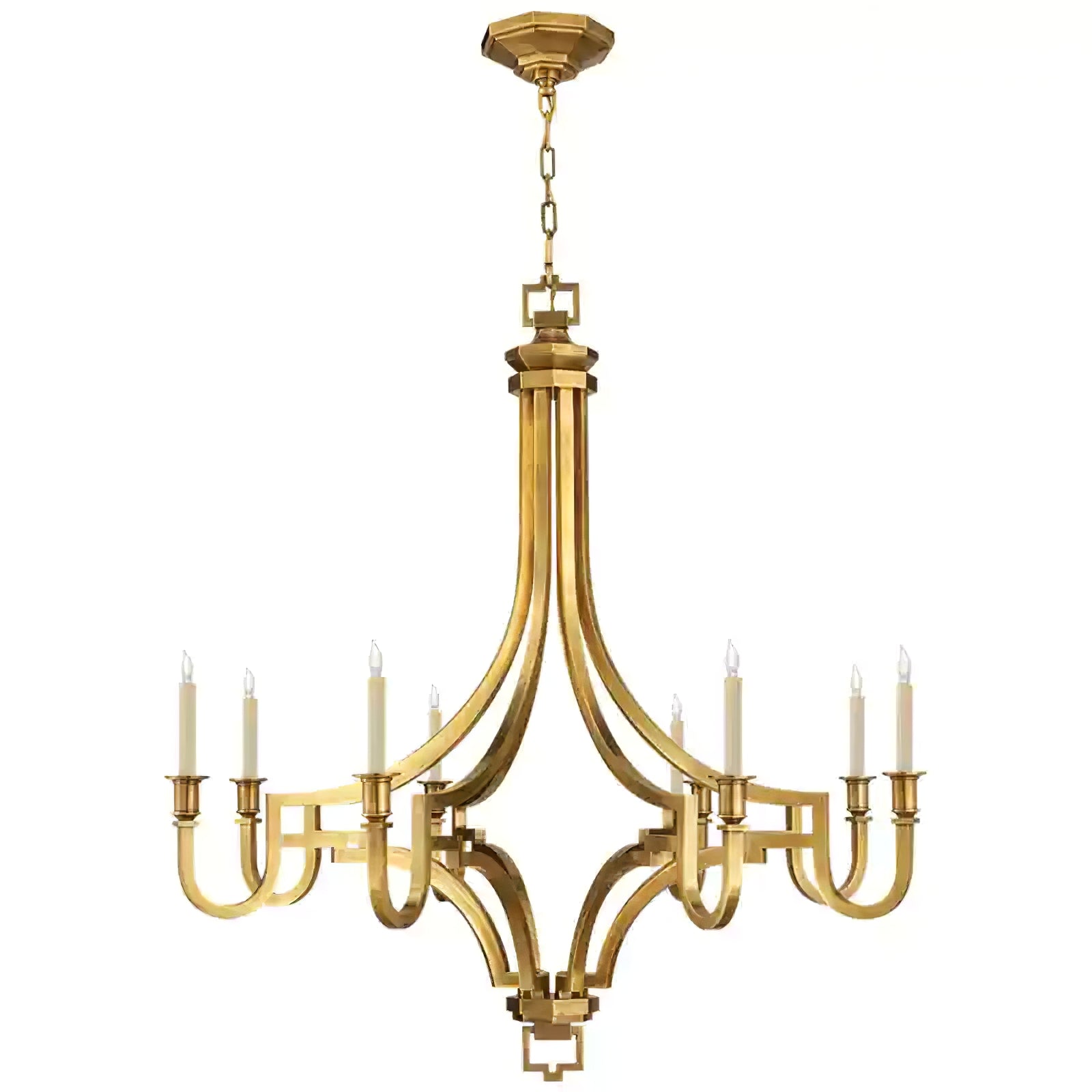 Luxury Gold Candle-Style Mykonos Chandelier - Cueteks