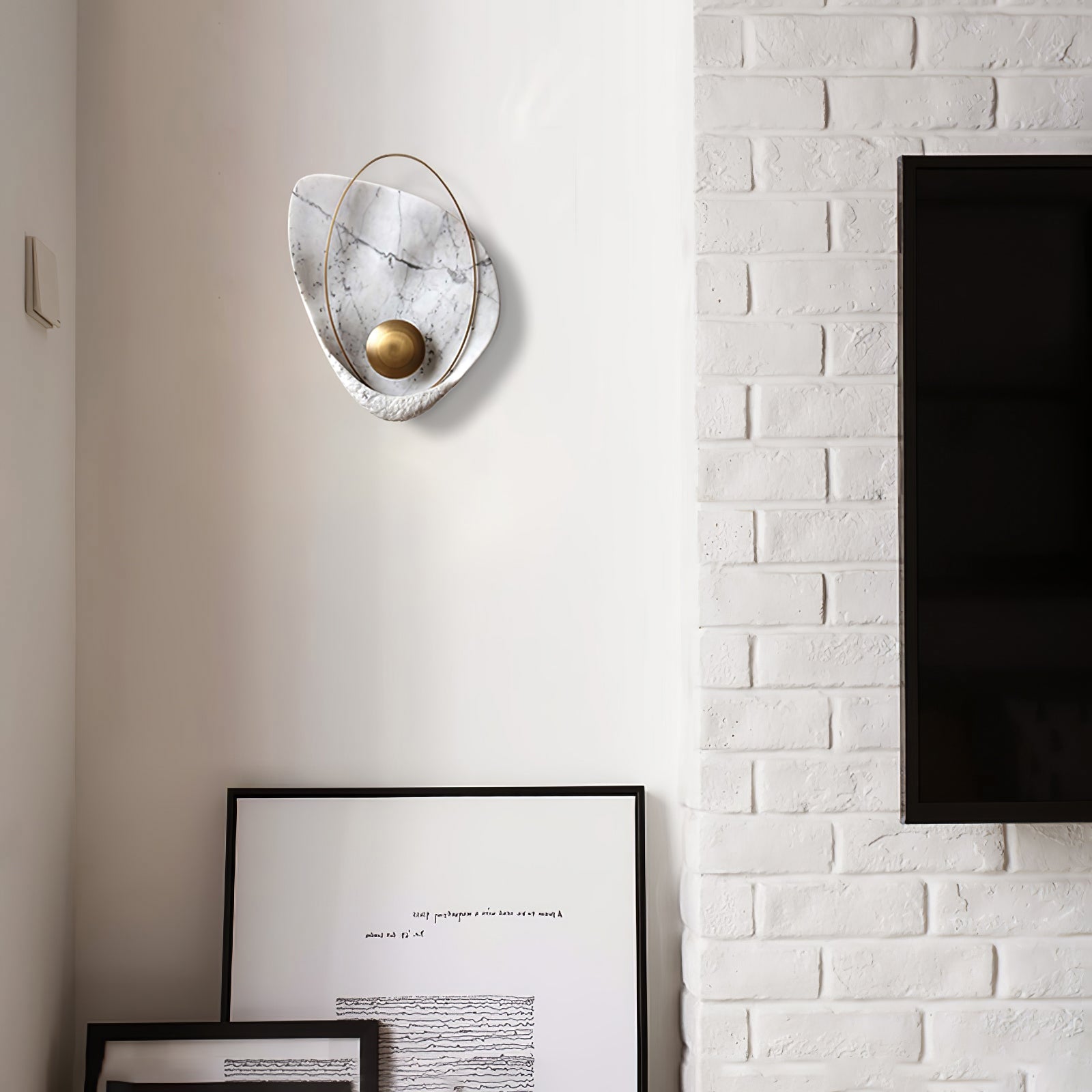 Artisan Shell Marble Wall Sconce - Cueteks