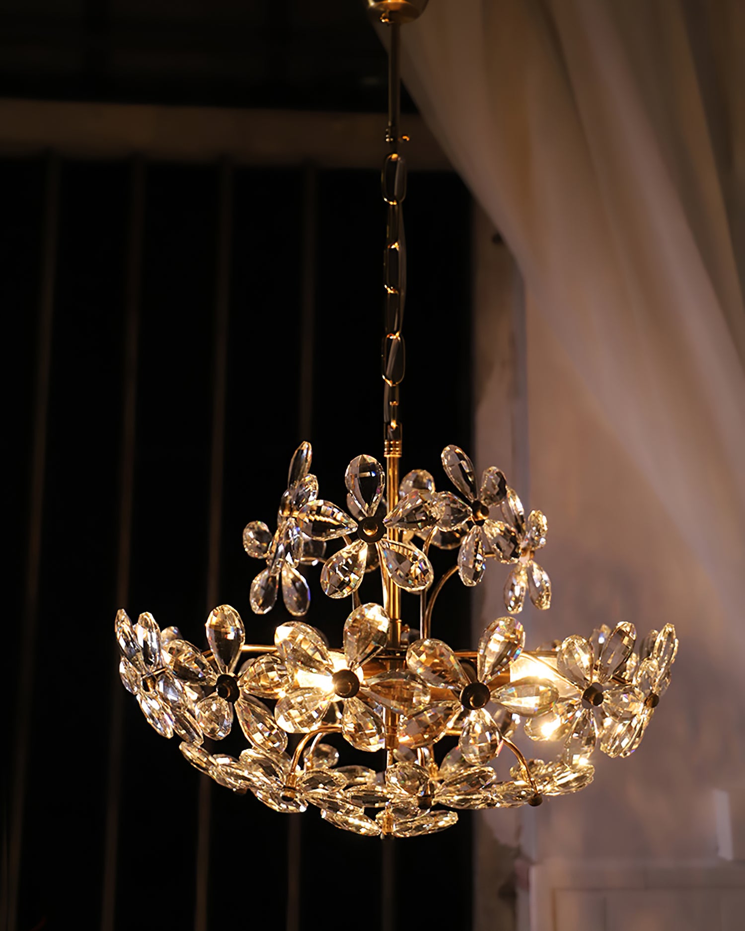 Blossom Crystal Flower Chandelier - Cueteks