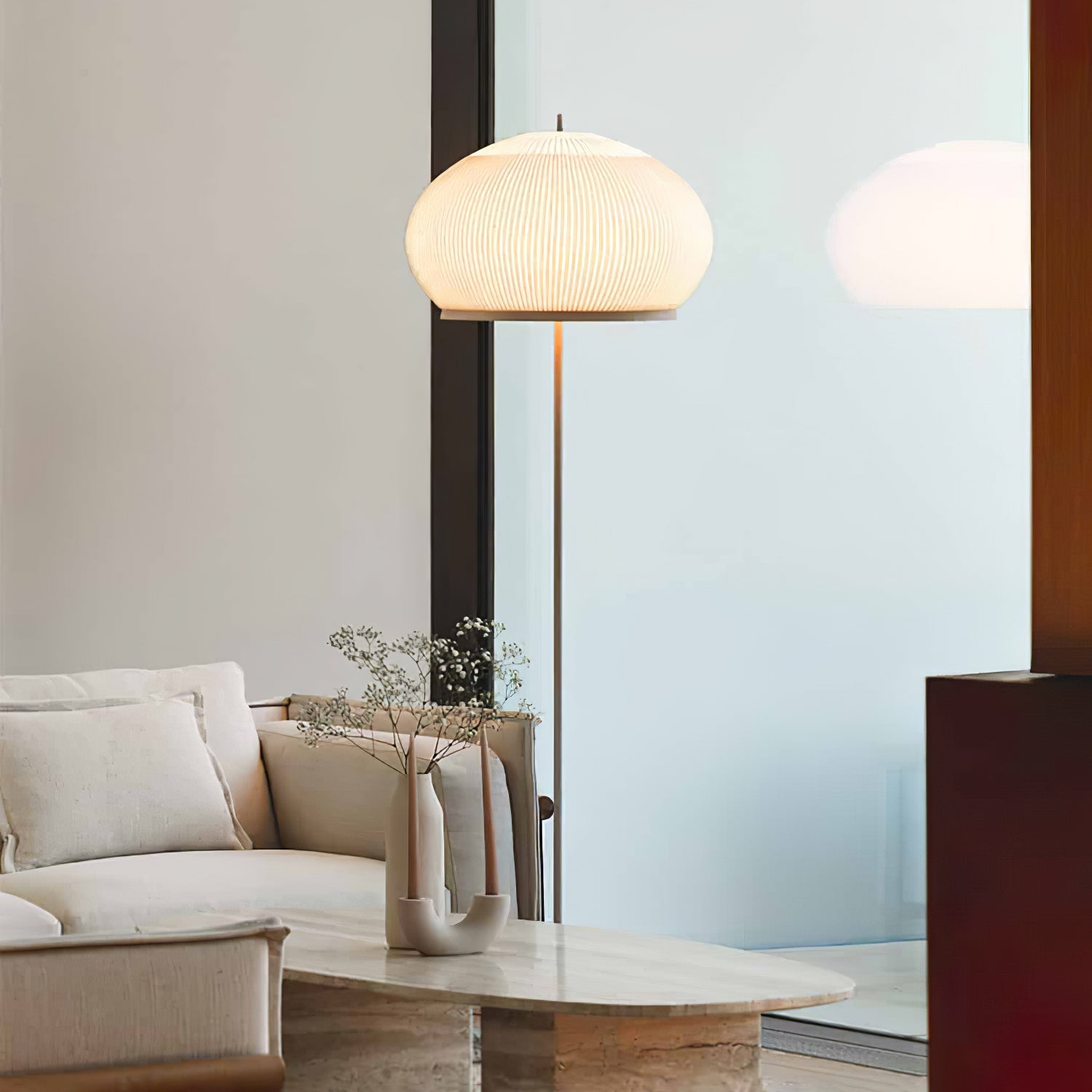Knitted Round Lantern Floor Lamp - Cueteks