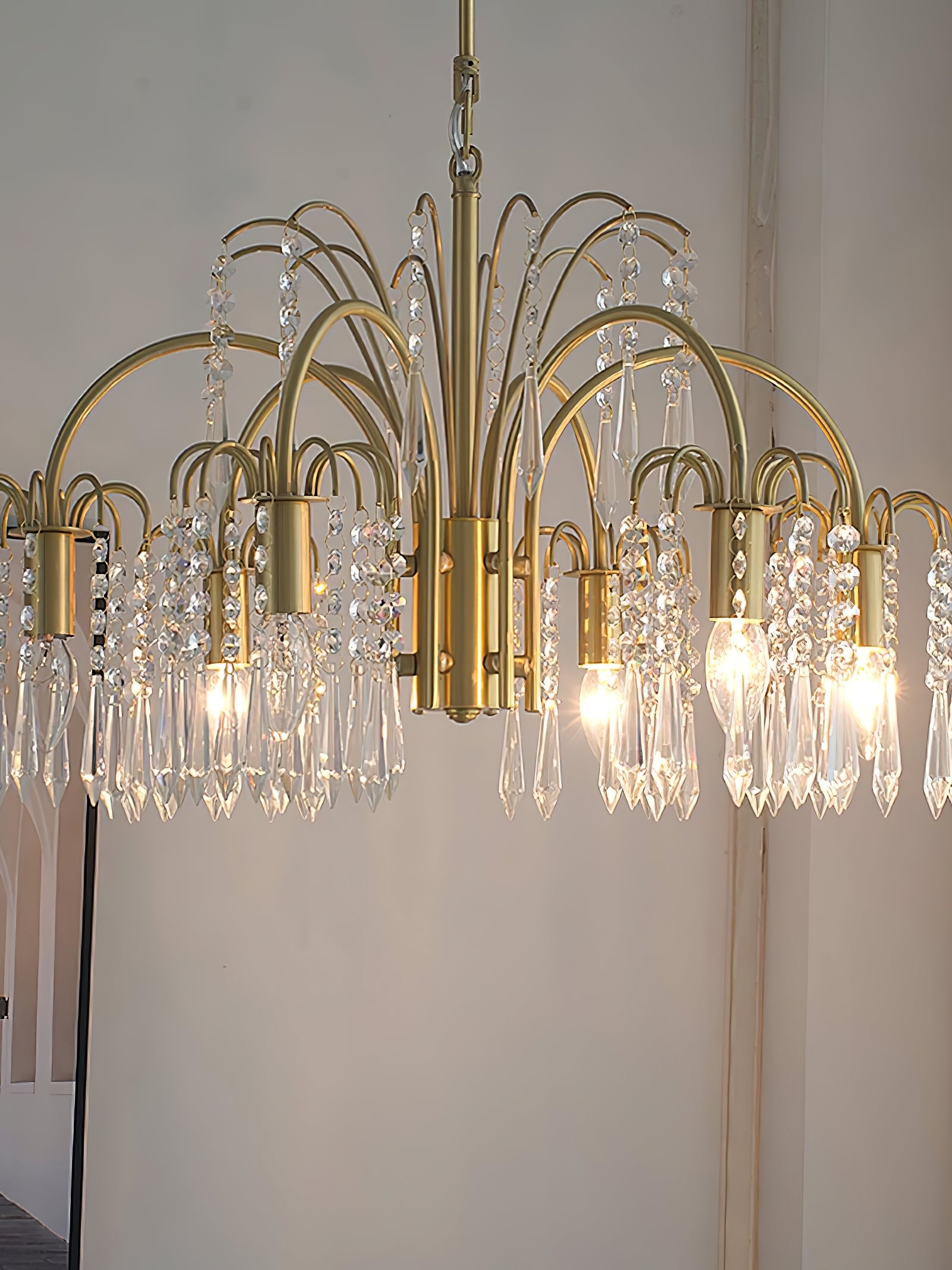 Crystal waterfall chandelier - Cueteks