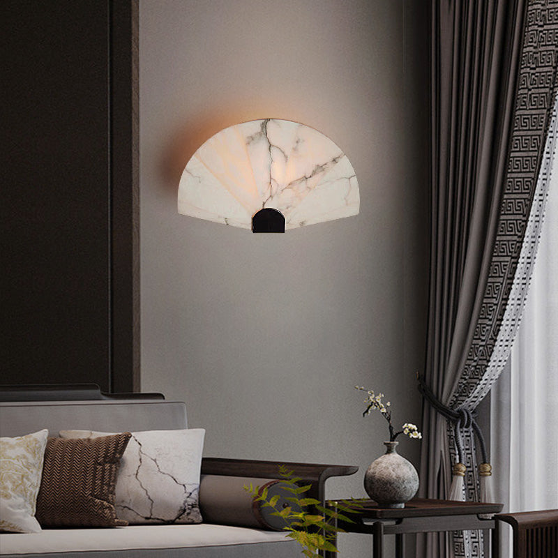 Fan-Shaped Alabaster Wall Light - Cueteks