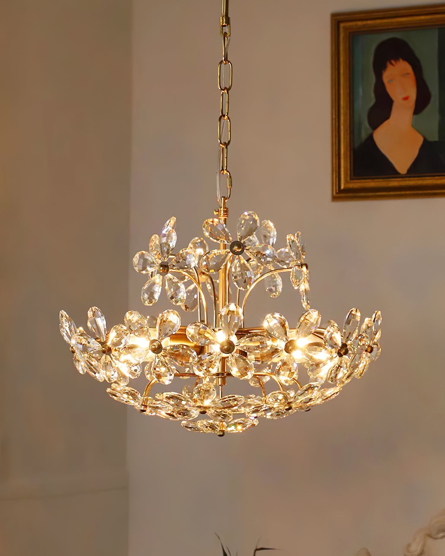 Blossom Crystal Flower Chandelier - Cueteks