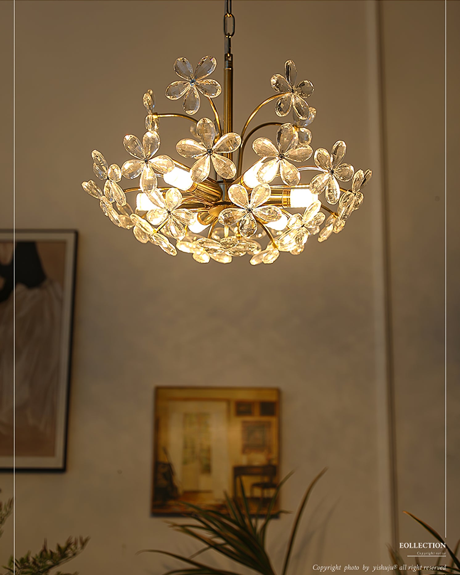 Blossom Crystal Flower Chandelier - Cueteks