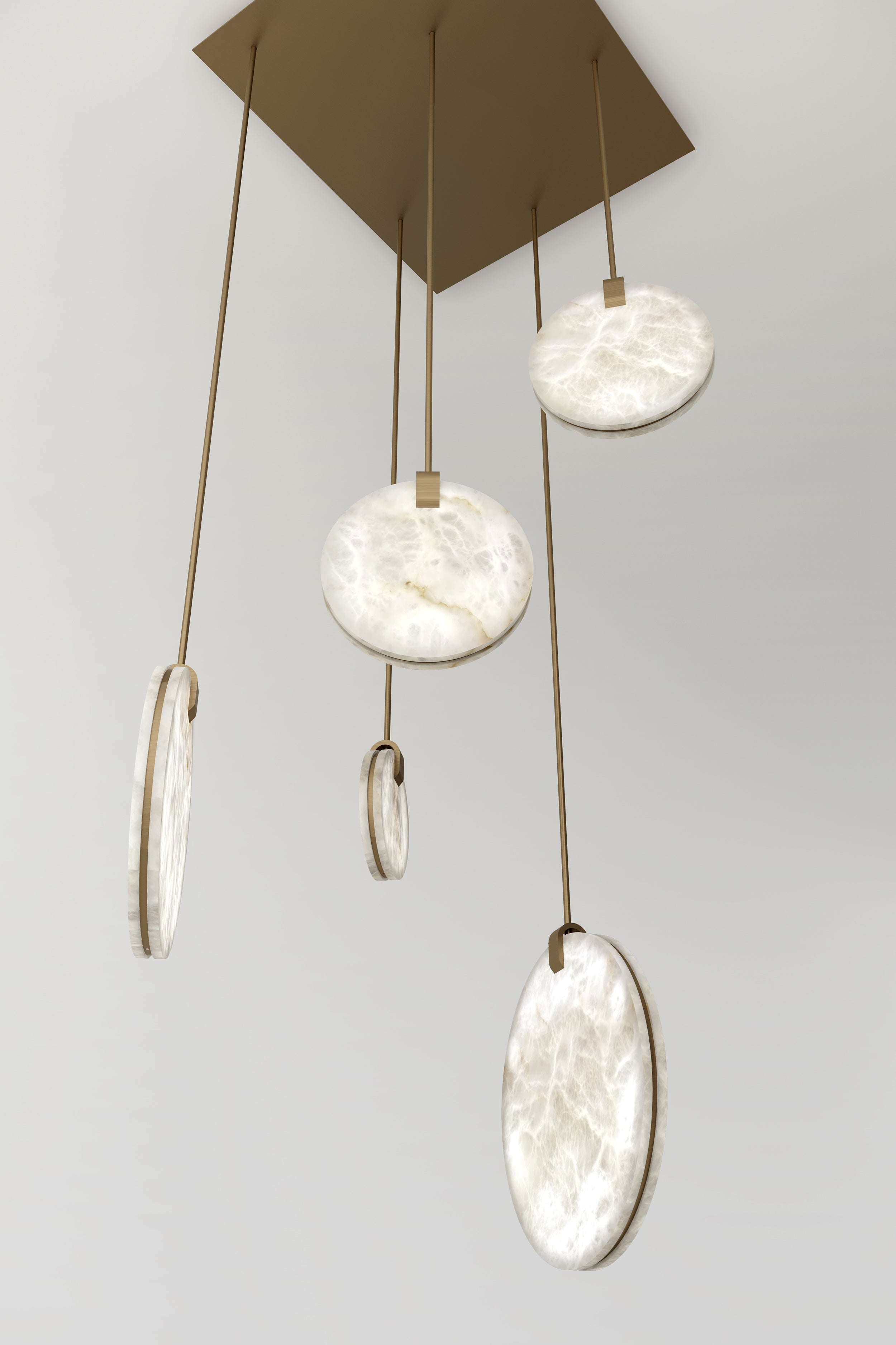 Tiered Alabaster Staircase Chandelier - Cueteks