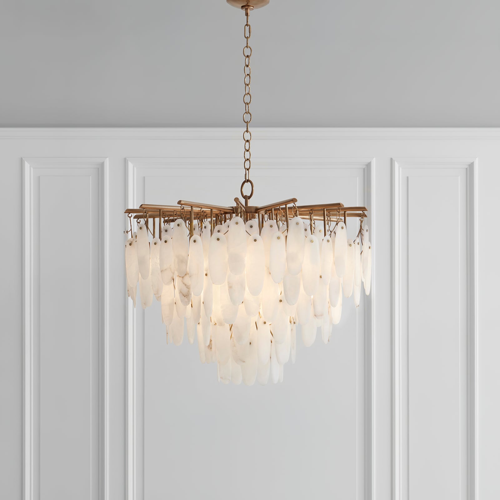Cora Opulent White Waterfall Chandelier - Cueteks
