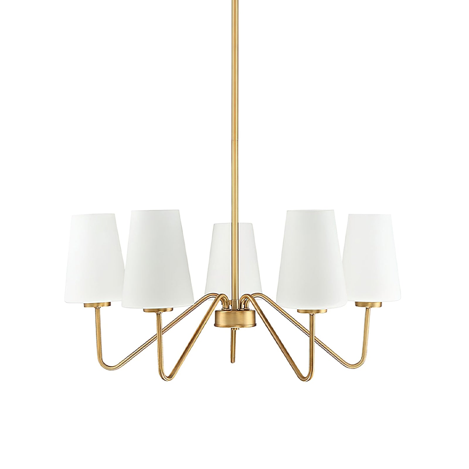 Simple brass five-head chandelier - Cueteks