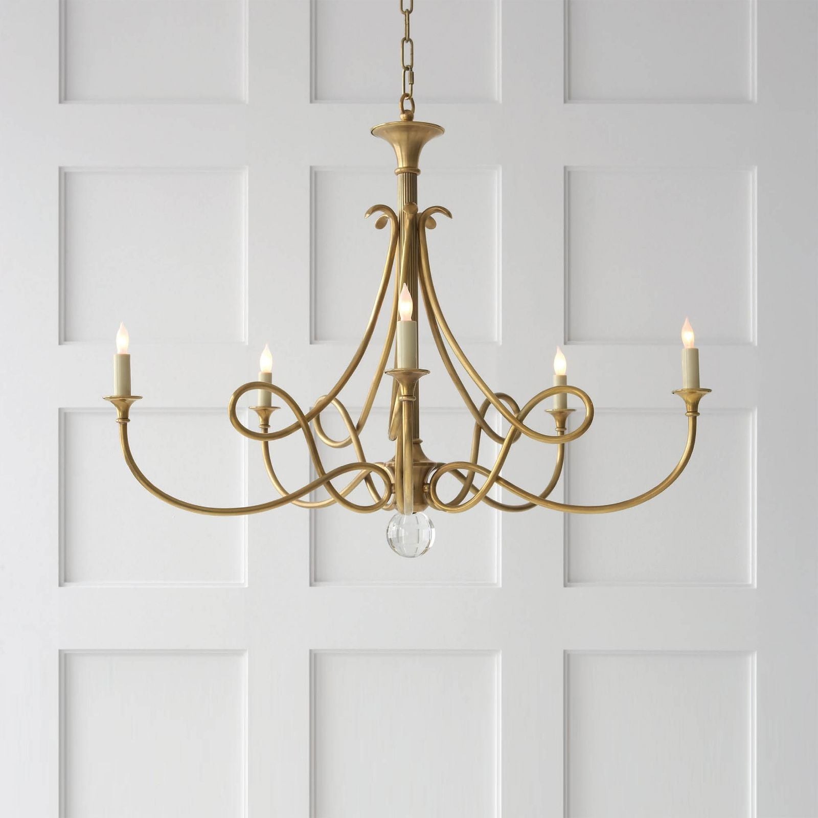 Large Twisted Loop Chandelier - Cueteks