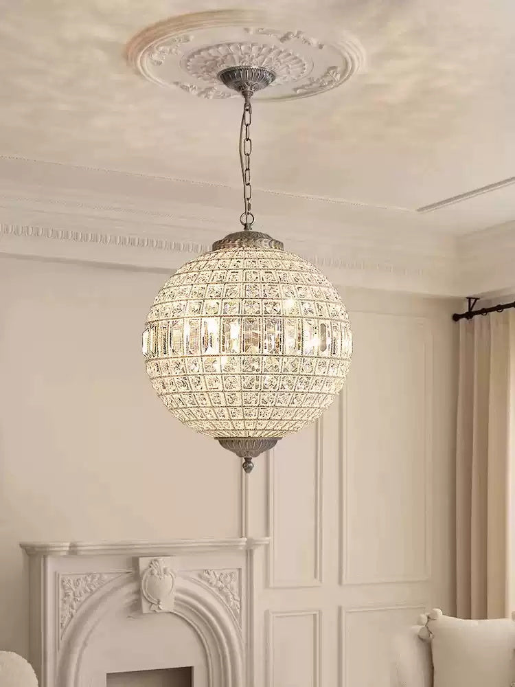 Vintage style crystal ball Pendant Light - Cueteks