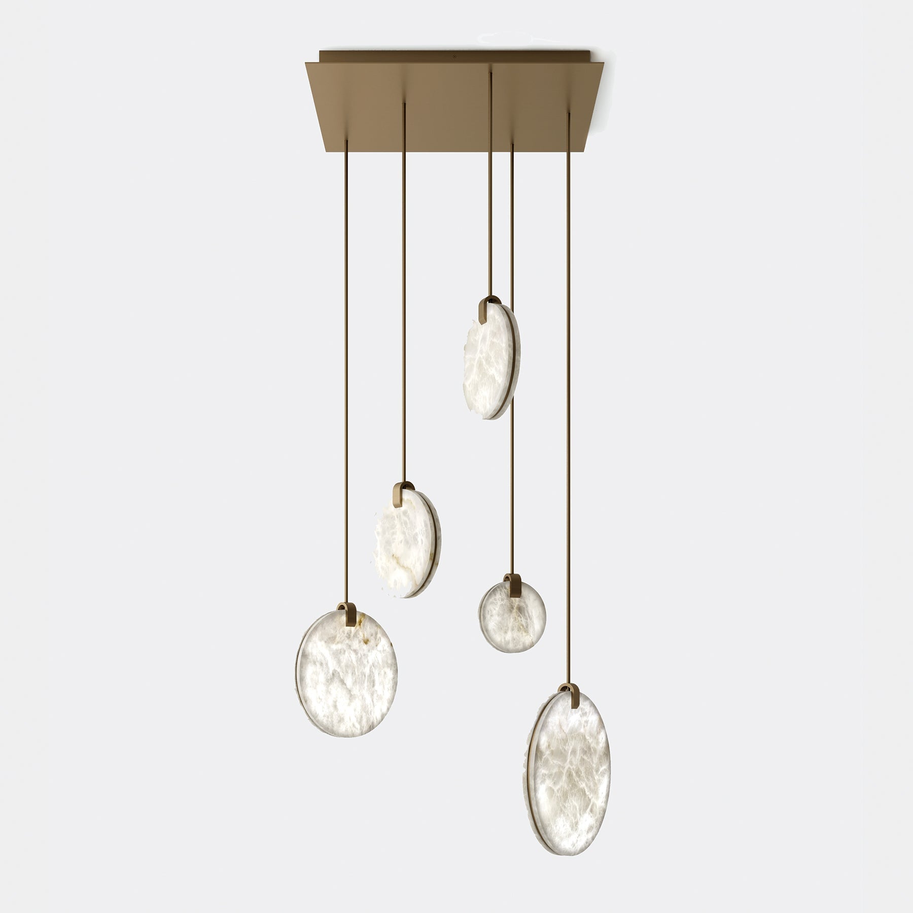 Tiered Alabaster Staircase Chandelier - Cueteks