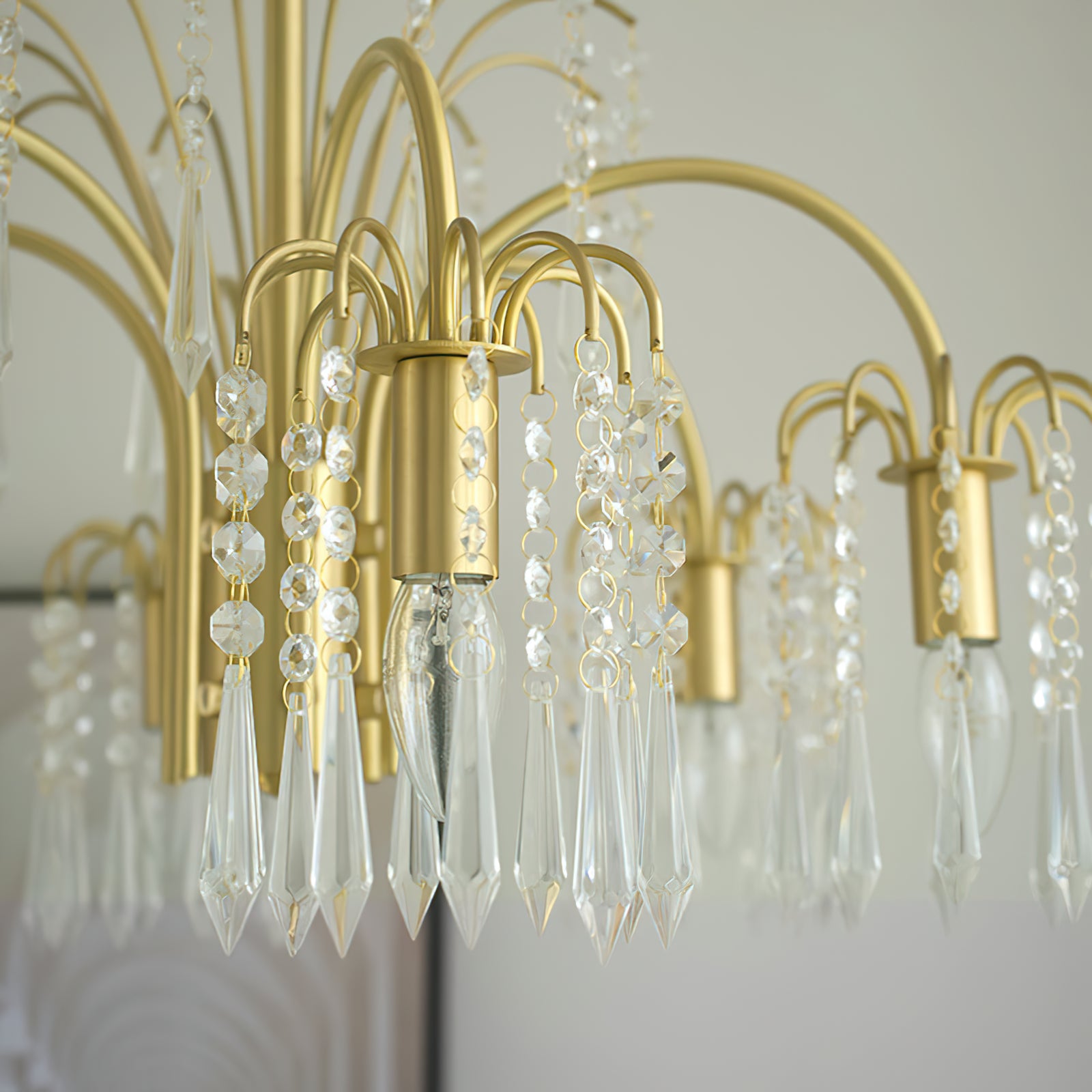 Crystal waterfall chandelier - Cueteks