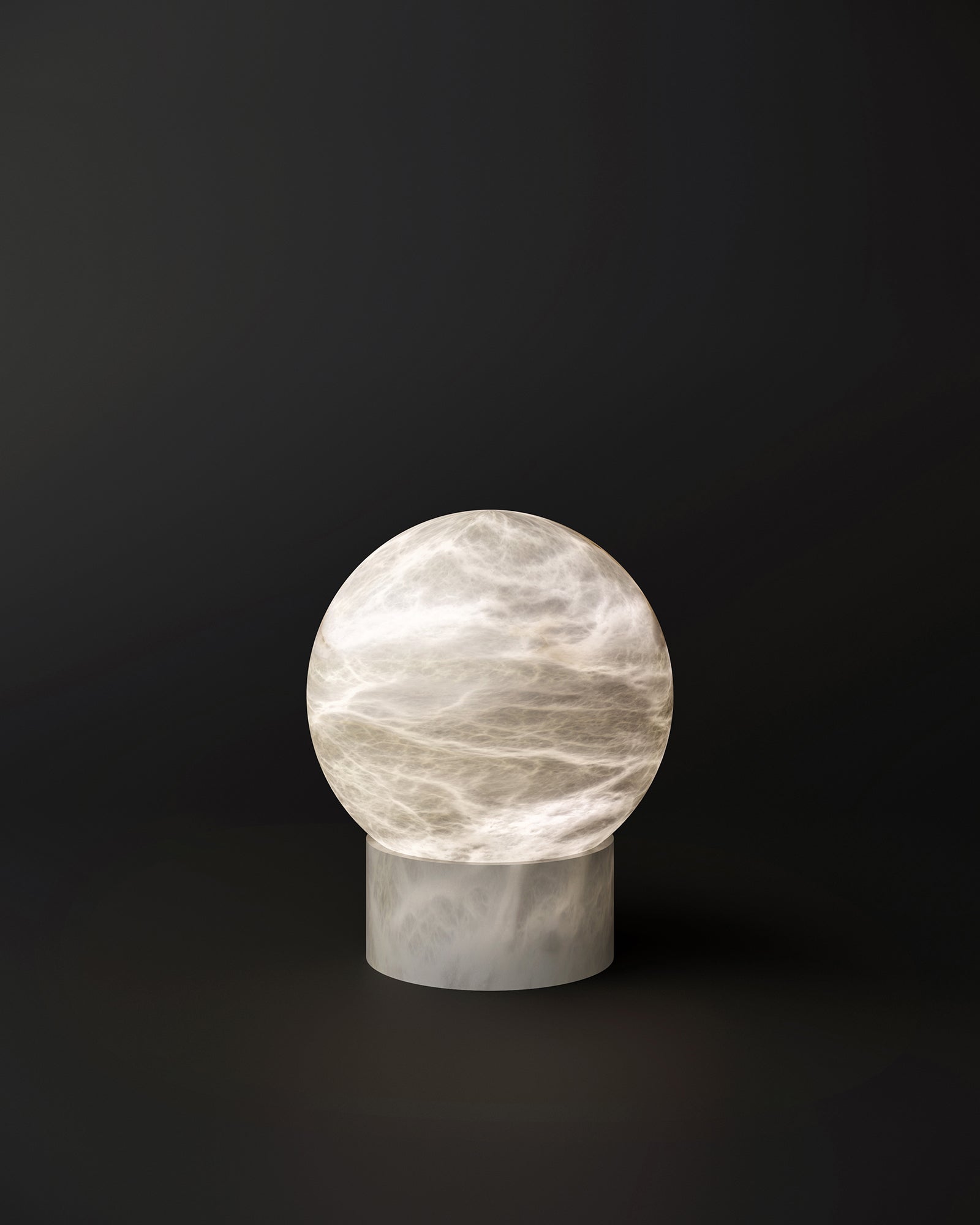 Globe Alabaster Table Lamp - Cueteks