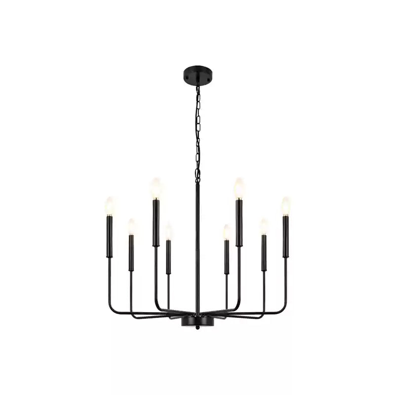Modern Black Candlestick Chandelier - Cueteks