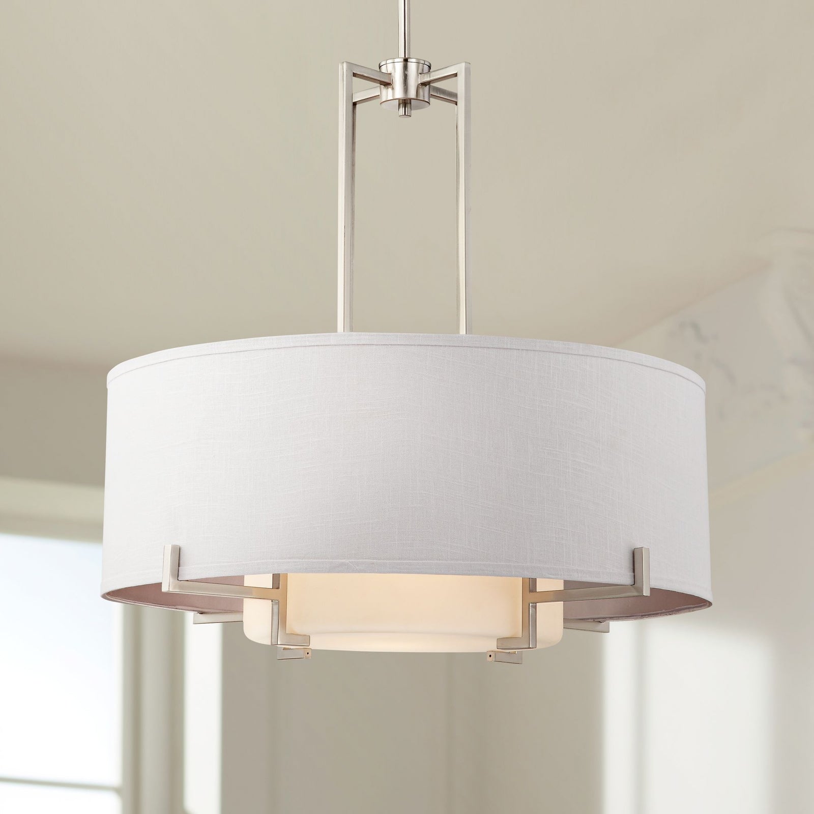 Concentric Shade Layered Fabric Pendant Lamp - Cueteks