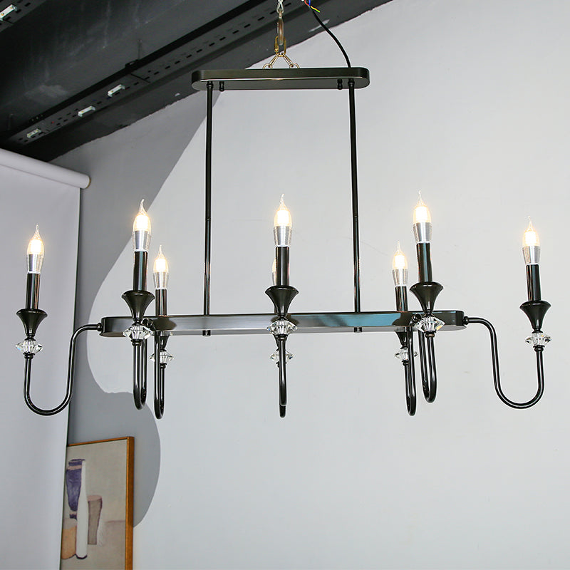 Vintage Iron Scroll Chandelier - Cueteks